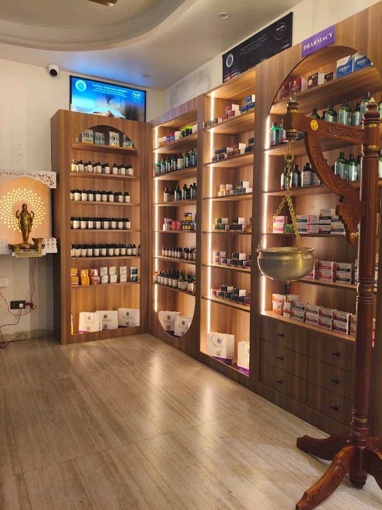 Warm and welcoming interior of Ayurvedamrut Wellness Center